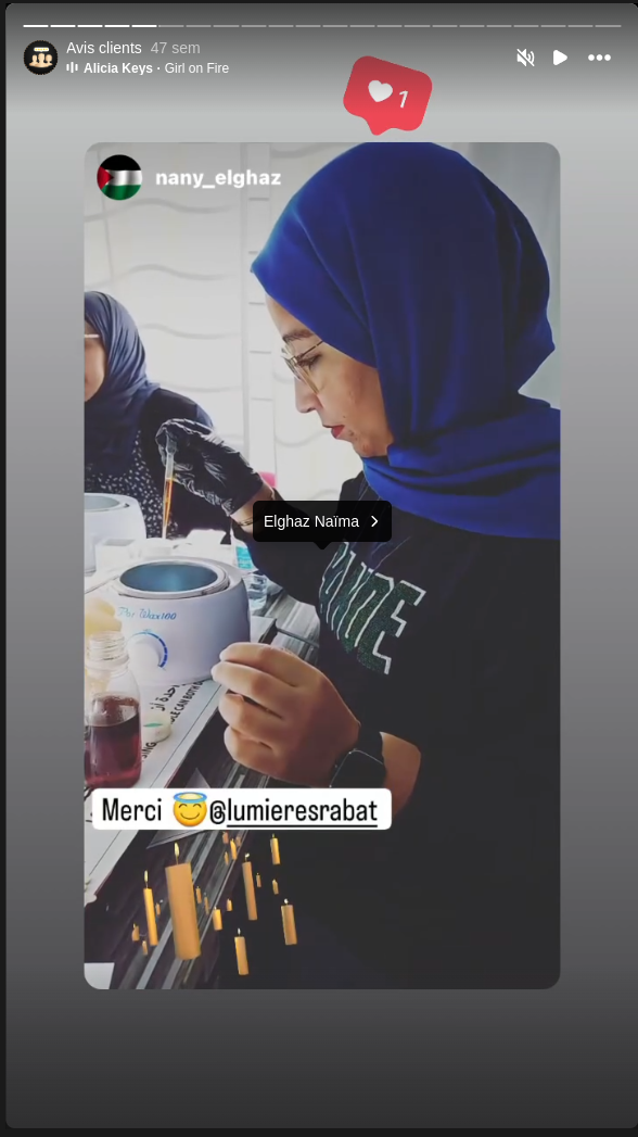 Stand de bougies artisanales