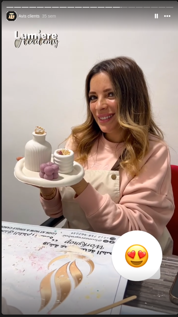 Bougies parfumées prêtes à être présentées